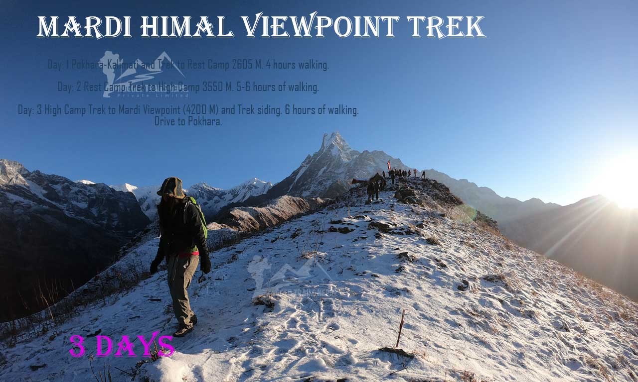 mardi himal viewpoint trek 3 days